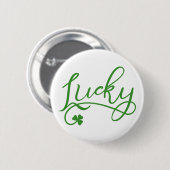Lucky Shamrock St Patricks Day Ronde Button 5,7 Cm (Voorkant /achterkant)
