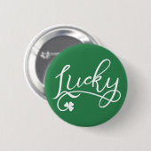 Lucky Shamrock St Patricks Day Ronde Button 5,7 Cm (Voorkant /achterkant)