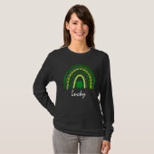 Lucky Shamrock St. Patrick's Day Saint Paddy's Rai T-shirt (Voorkant volledig)