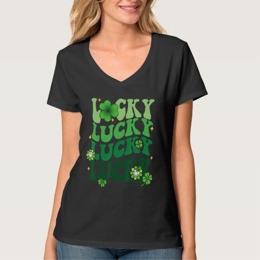 Lucky Shamrock St Patrick's Day Saint Paddy's Rain T-shirt (Voorkant)