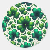 Lucky Shamrock St. Patrick's Day Sticker (Voorkant)