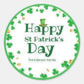 Lucky Shamrock St. Patrick's Day Stickers (Voorkant)