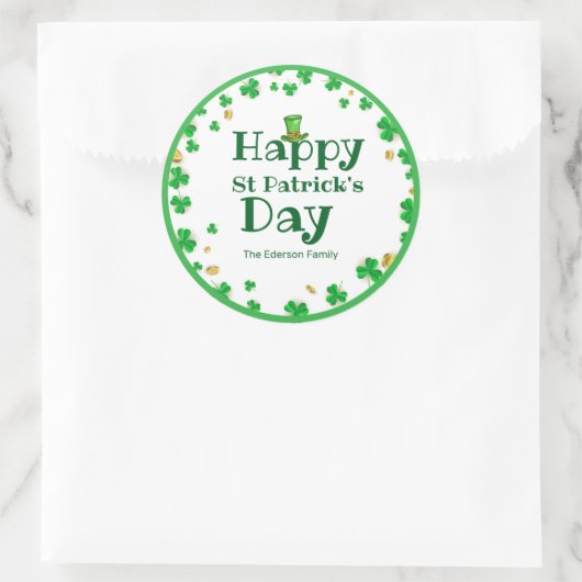 Lucky Shamrock St. Patrick's Day Stickers (Tas)