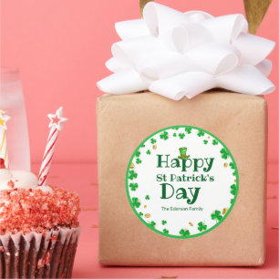 Lucky Shamrock St. Patrick's Day Stickers