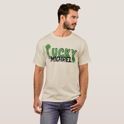 Lucky Shamrock St Patrick's Day T-Shirt (Voorkant volledig)