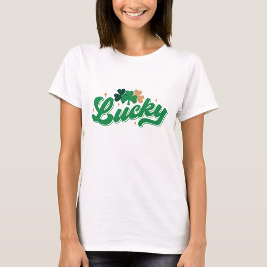Lucky Shamrock St. Patrick's Day T-shirt (Voorkant)