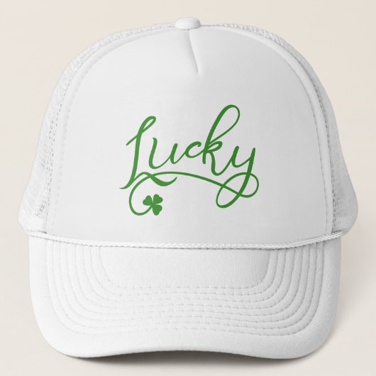 Lucky Shamrock St Patricks Day Trucker Pet (Voorkant)