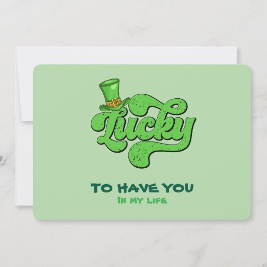 Lucky Shamrock St. Patrick's Day Vlakke kaart (Voorkant)