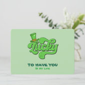 Lucky Shamrock St. Patrick's Day Vlakke kaart (Staand voorkant)
