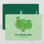 Lucky Shamrock St. Patrick's Day Vlakke kaart (Voorkant / Achterkant)