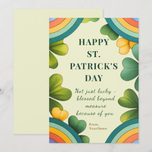 Lucky Shamrock St. Patrick's Day Wenskaart Kaart