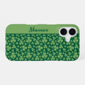 Lucky Shamrock Vibrant Green iPhone 16 Hoesje (Achterkant horizontaal)