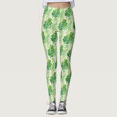Lucky Shamrock Vierbladige Klaver St. Patrick's Da Leggings (Voorkant)