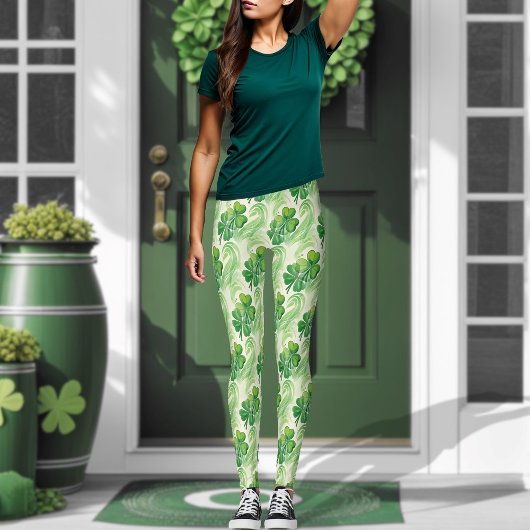 Lucky Shamrock Vierbladige Klaver St. Patrick's Da Leggings