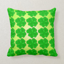 Lucky Shamrock Vierbladige Klaver Worp Kussen