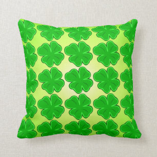 Lucky Shamrock Vierbladige Klaver Worp Kussen