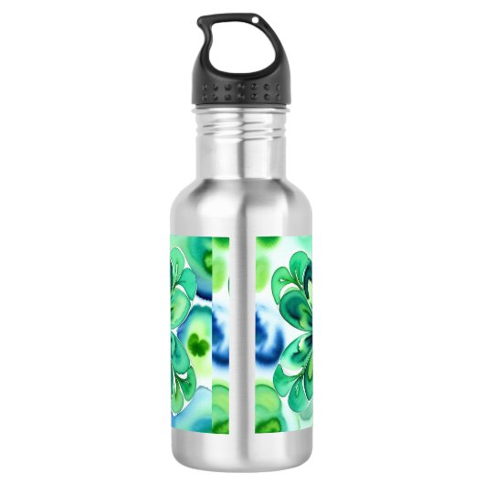Lucky Shamrock Waterfles (Achterkant)