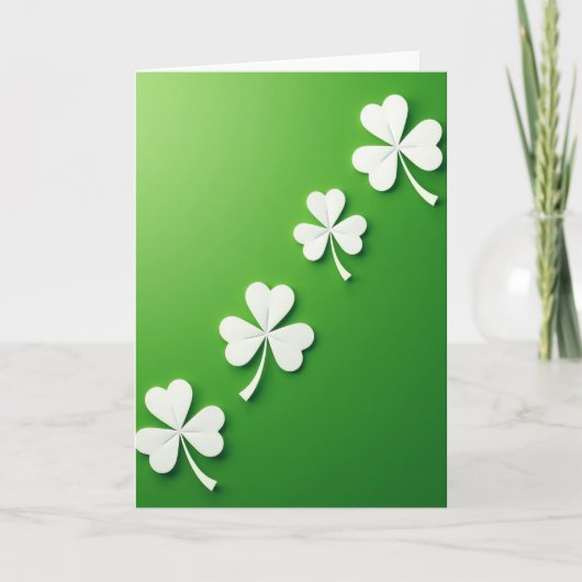 Lucky Shamrock Wenskaart Kaart (Voorkant)