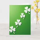 Lucky Shamrock Wenskaart Kaart (Gele Bloem)