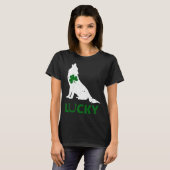 Lucky Shamrock Wolf  St Patrick s Day  Men Women T-shirt (Voorkant volledig)