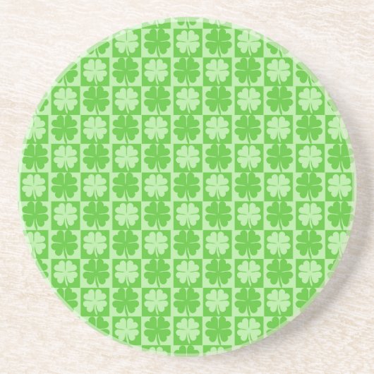 Lucky Shamrock Zandsteen Onderzetter (Voorkant)
