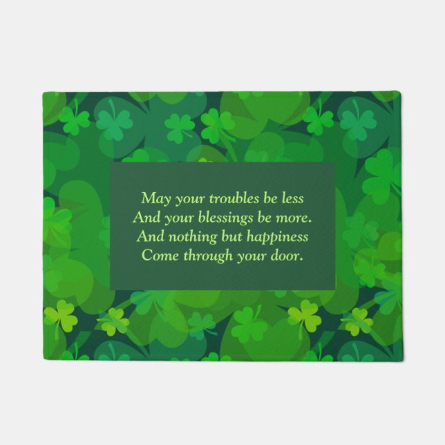 Lucky Shamrocks - Clovers over de hele wereld Deurmat (Voorkant)