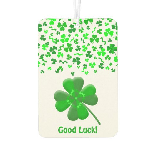 Lucky Shamrocks Confetti Pattern Personalized Luchtverfrisser (Achterkant)