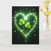 Lucky Shamrocks Glowing Card Kaart (Gele Bloem)