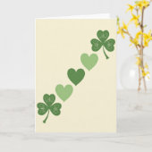 Lucky Shamrocks Hartjes Groene Kaart (Gele Bloem)