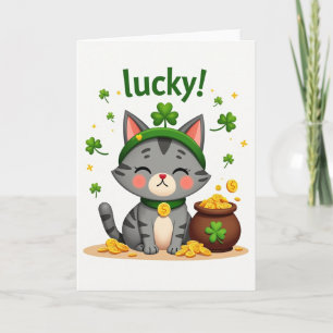 Lucky Shamrocks Kattenkaart Kaart