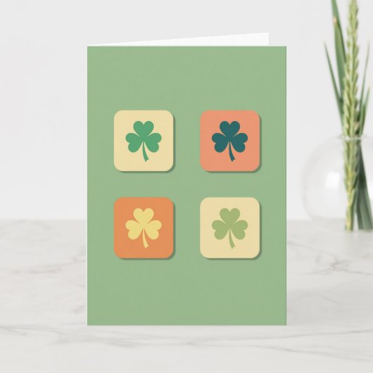 Lucky Shamrocks Kunstkaart Kaart (Voorkant)