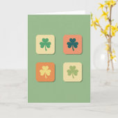 Lucky Shamrocks Kunstkaart Kaart (Gele Bloem)