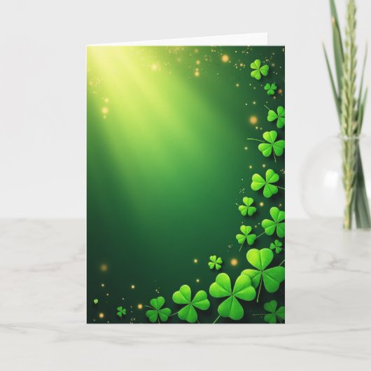 Lucky Shamrocks Lente Kaart (Voorkant)