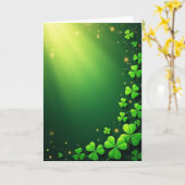Lucky Shamrocks Lente Kaart (Gele Bloem)