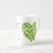 Lucky Shamrocks Porselein Kop (Voorkant rechts)