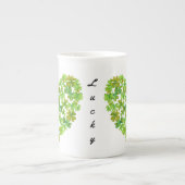 Lucky Shamrocks Porselein Kop (Voorkant)