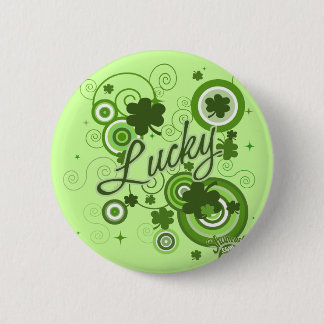 Lucky Shamrocks Ronde Button 5,7 Cm