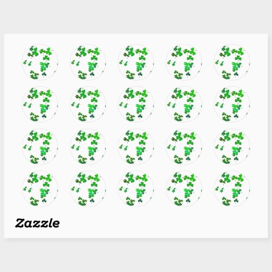Lucky Shamrocks Ronde Sticker (Vel)