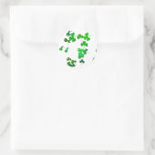 Lucky Shamrocks Ronde Sticker (Tas)
