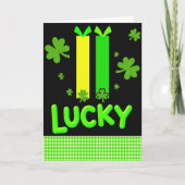 Lucky Shamrocks St Patricks Card Kaart (Voorkant)