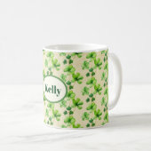 Lucky Shamrocks St. Patrick's Day Koffiemok (Voorkant rechts)