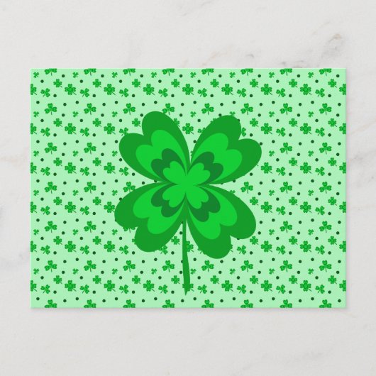 Lucky Shamrocks St. Patrick's Day Party Uitnodigen Uitnodiging Briefkaart (Voorkant)