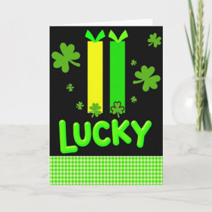 Lucky Shamrocks St Patricks Kaart