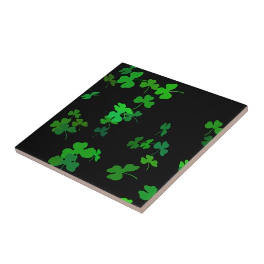 Lucky Shamrocks Tegeltje (Zijkant)