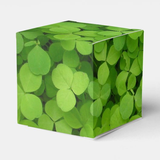 Lucky Shamrocks. Vierbox Bedankdoosjes (Achterkant)