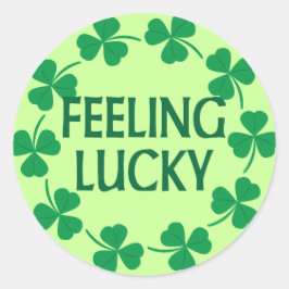 Lucky Shamrocks voelen Ronde Sticker