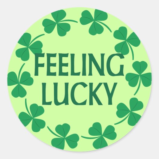 Lucky Shamrocks voelen Ronde Sticker (Voorkant)