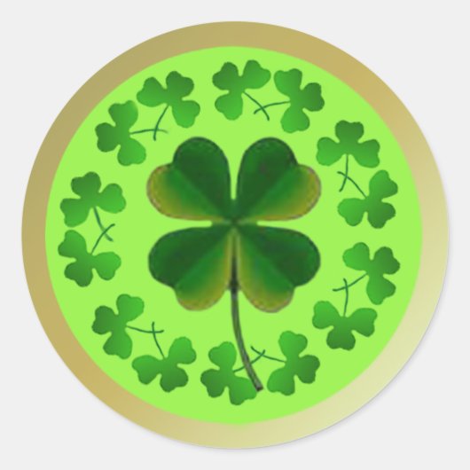 Lucky Shamrocks voor St Patrick's Day Ronde Sticker (Voorkant)