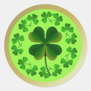 Lucky Shamrocks voor St Patrick's Day Ronde Sticker