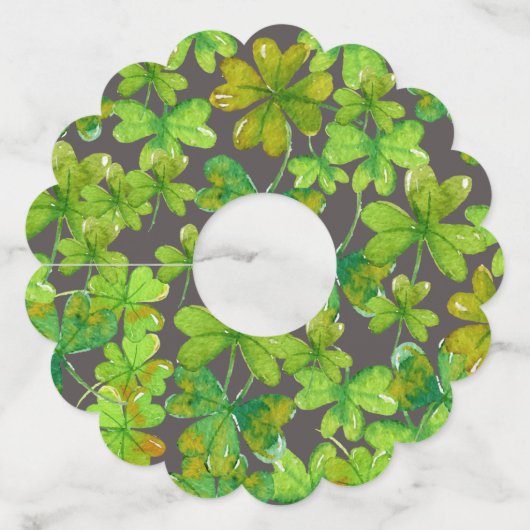 Lucky Shamrocks Wijnglaslabel (Voorkant)